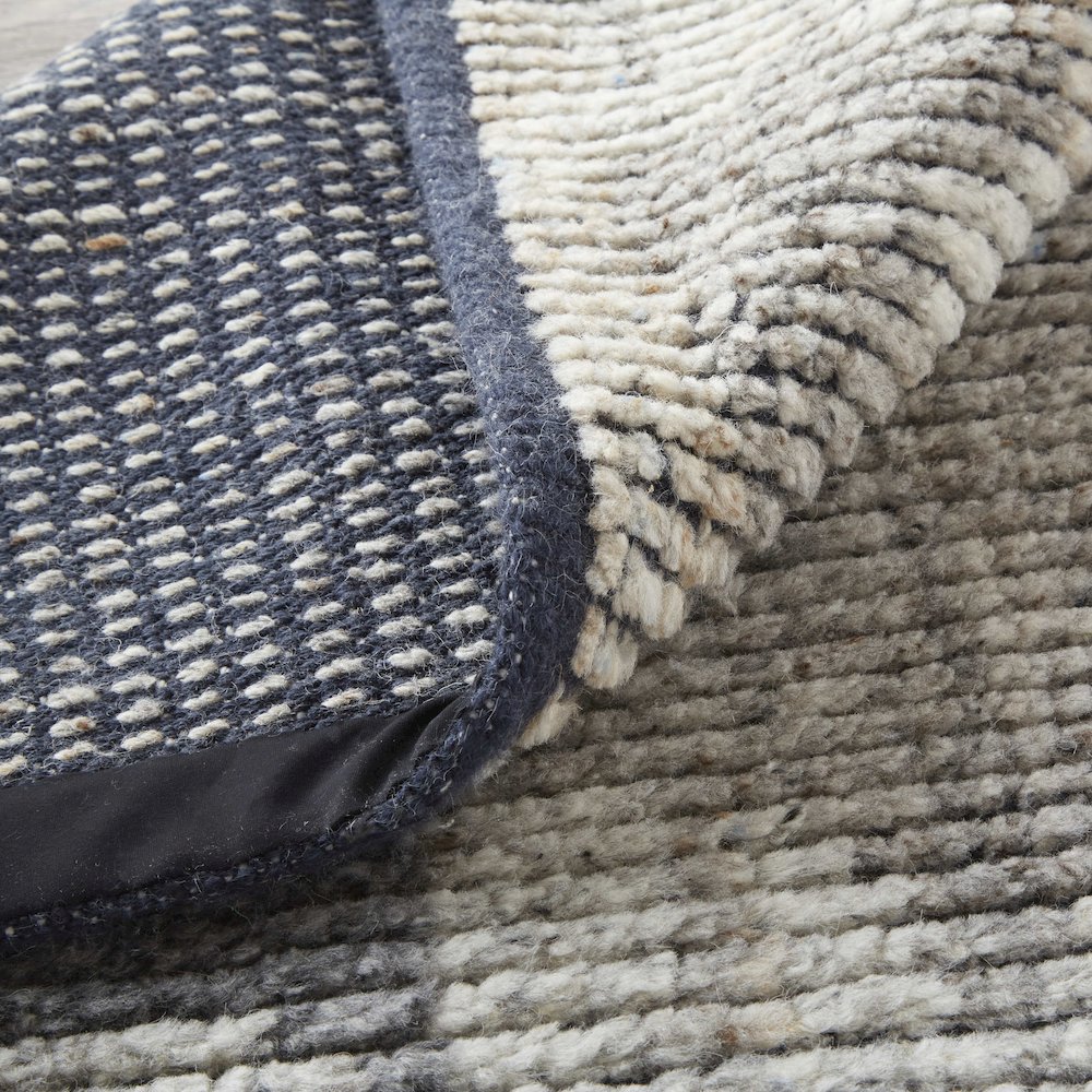 Alford Modern Abstract, Gray/Silver, 7'-9" x 9'-9" Area Rug