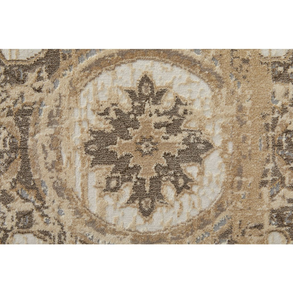 Celene Traditional Bordered, Tan/Brown/Gray, 9' x 12' Area Rug