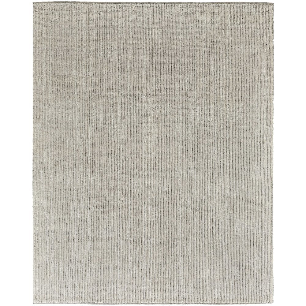 Alford Modern Solid, Ivory/Tan, 5'-6" x 8'-6" Area Rug