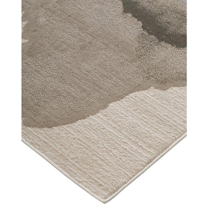 Waldor Absrtract Marble Print Rug, Goldenrod/Ivory, 10ft x 13ft - 2in Area Rug, 7353602FIVY000H13