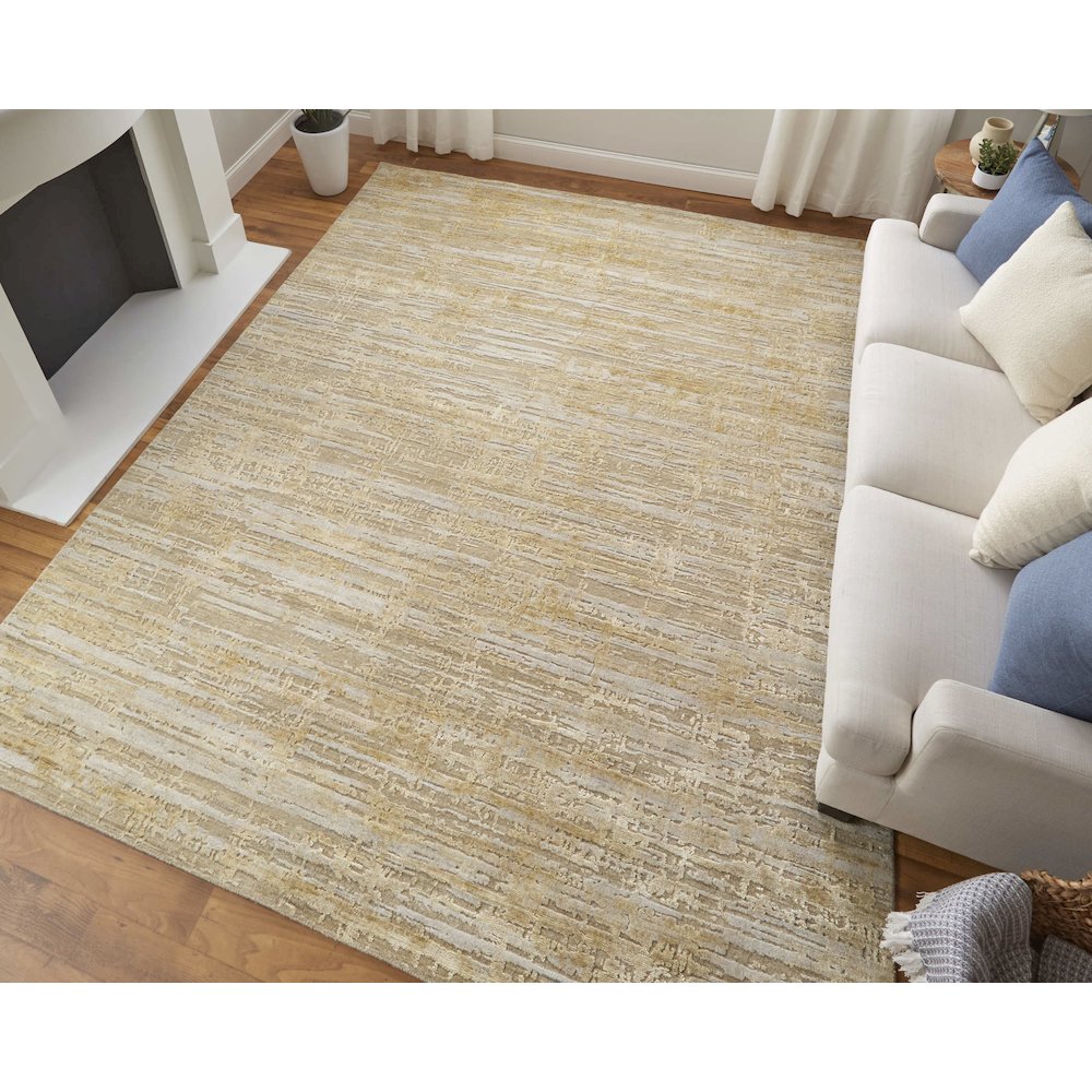 Eastfield Modern Abstract, Yellow/Ivory/Gold, 8' x 10' Area Rug