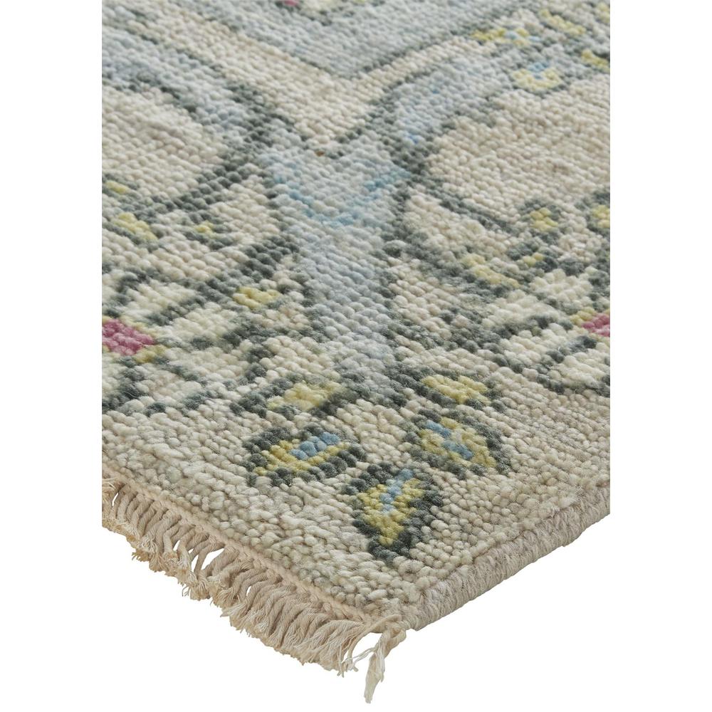 Beall Luxury Wool Rug, Arts and Crafts, Gray/Pink, 9ft-6in x 13ft-6in Area Rug, BEA6714FGRYMLTH50