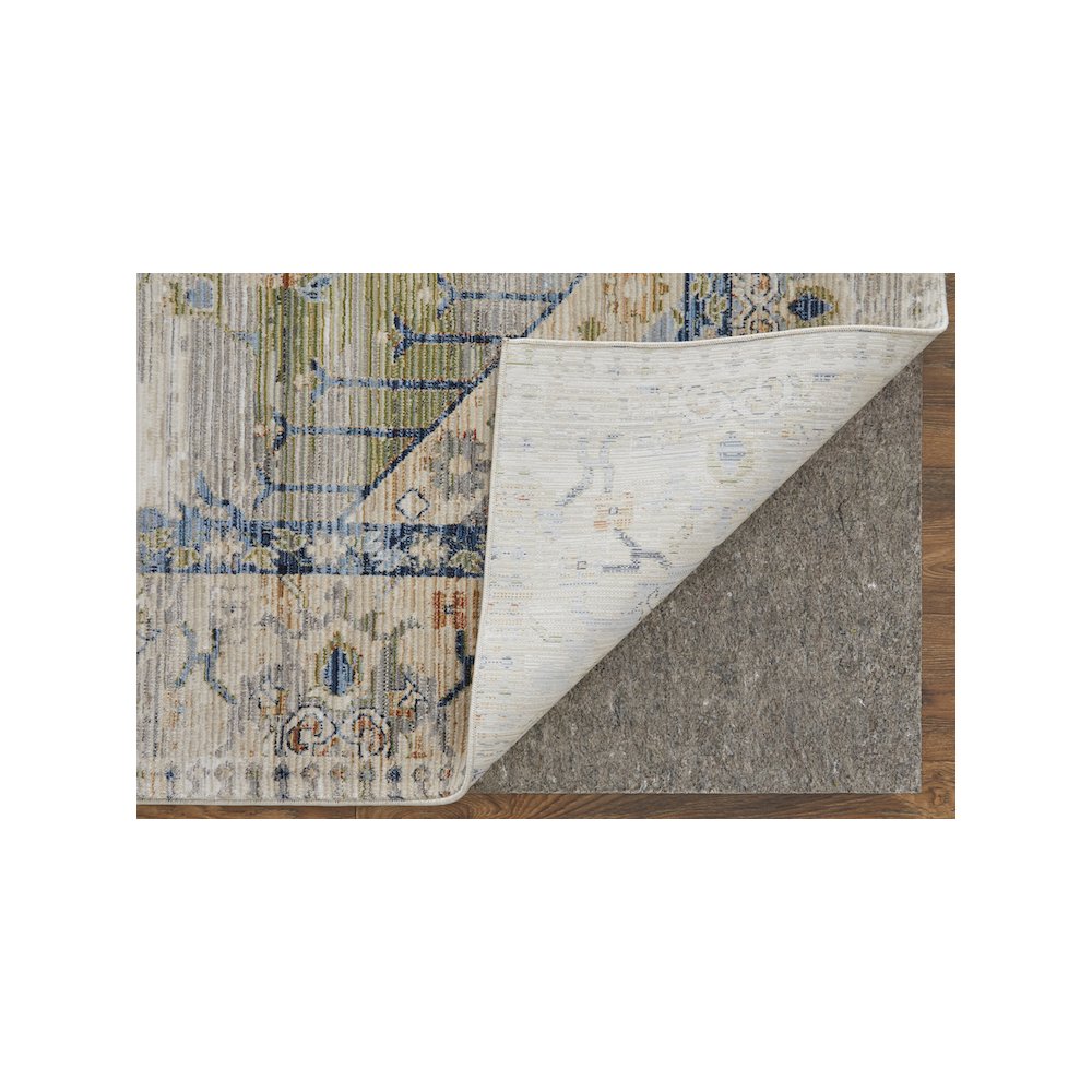 Melrose Transitional Distressed, Ivory/Green/Blue, 7'-10" x 10'-3" Area Rug