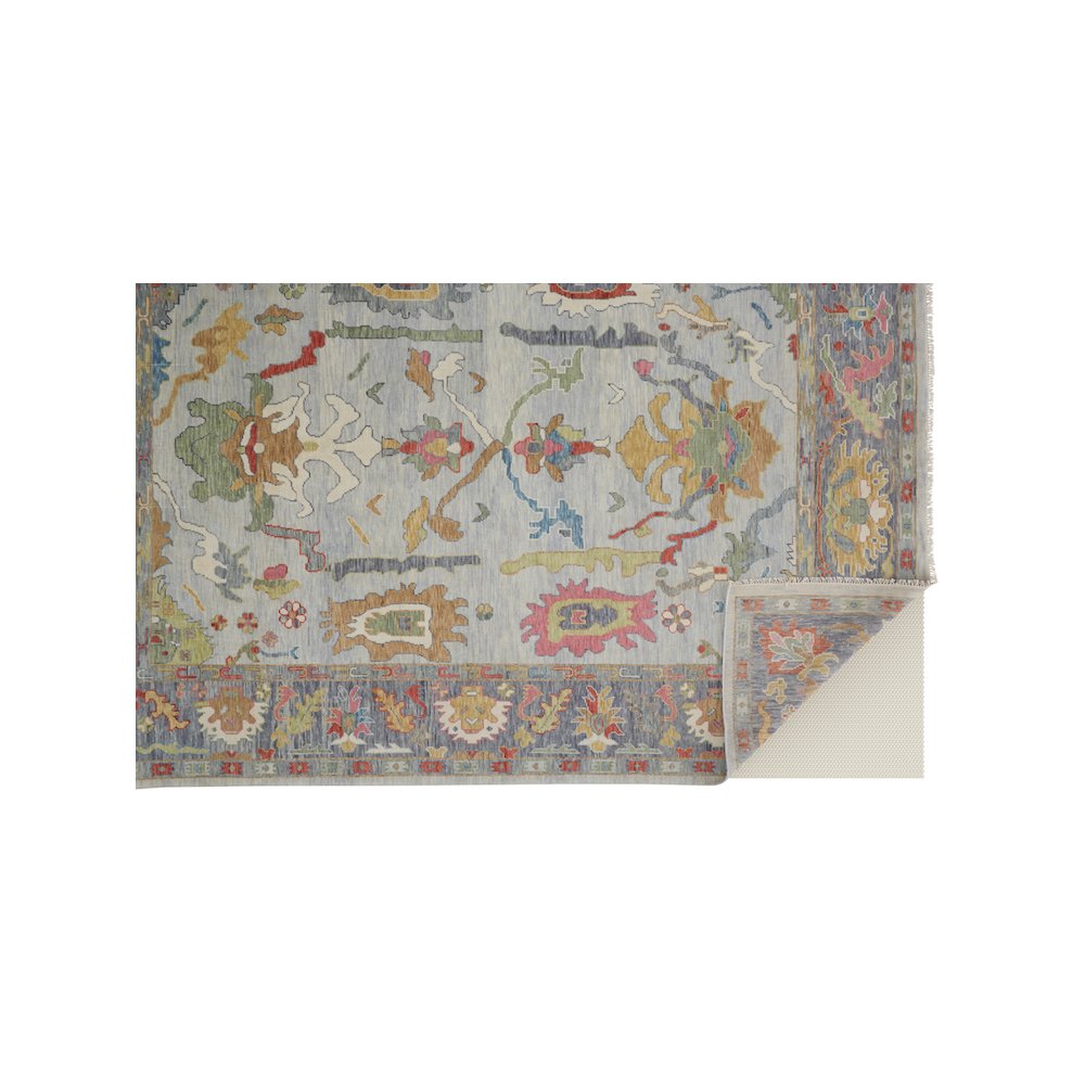 Karina Traditional Persian, Blue/Gray/Gold, 5'-6" x 8'-6" Area Rug