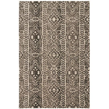 Colton Modern Mid-century Tribal Rug, Brown/Charcoal Gray, 2ft x 3ft Accent Rug, 8748627FCHL000P00