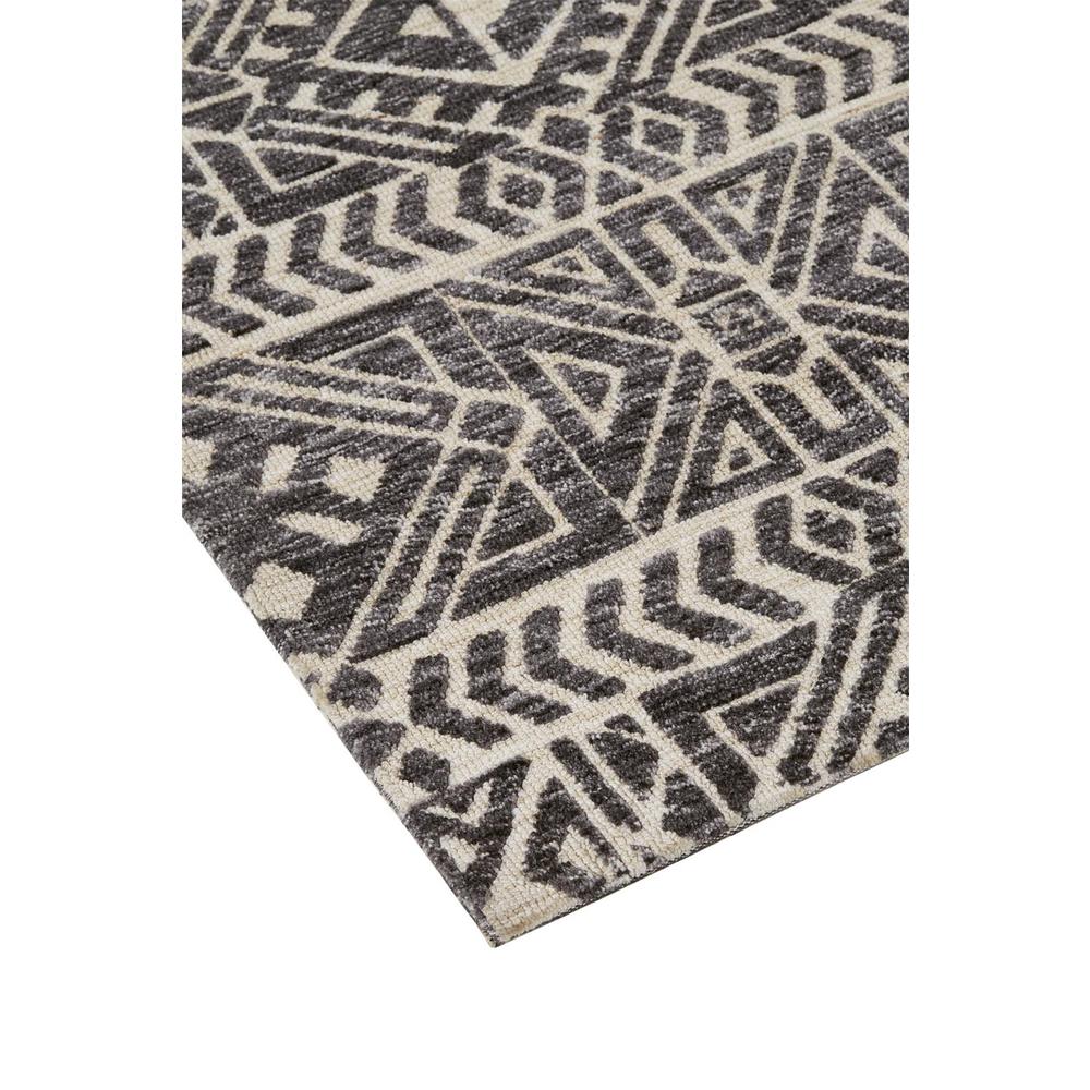 Colton Modern Mid-century Tribal Rug, Steel Gray/Ivory, 2ft x 3ft Accent Rug, 8748627FSLT000P00