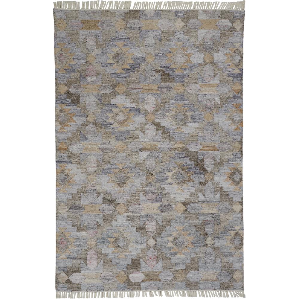 Beckett Eco Moroccan Ornamental Mosaic Accent Rug, Blue/Tan/Brown, 2ft x 3ft, 8900818FGRYMLTP00