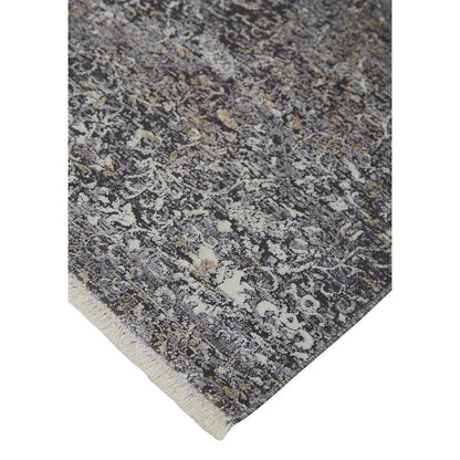 Sarrant Vintage Space-Dyed Rug, Fog Gray/Pewter, 7ft - 10in x 9ft - 10in Area Rug, 9193963FSMK000F71