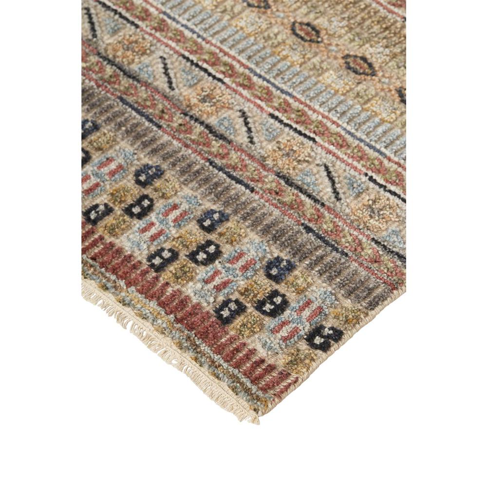 Payton Tribal Rug, Khaki Tan/Terracotta/Blue, 9ft - 6in x 13ft - 6in Area Rug, 9806498FPNKMLTH50