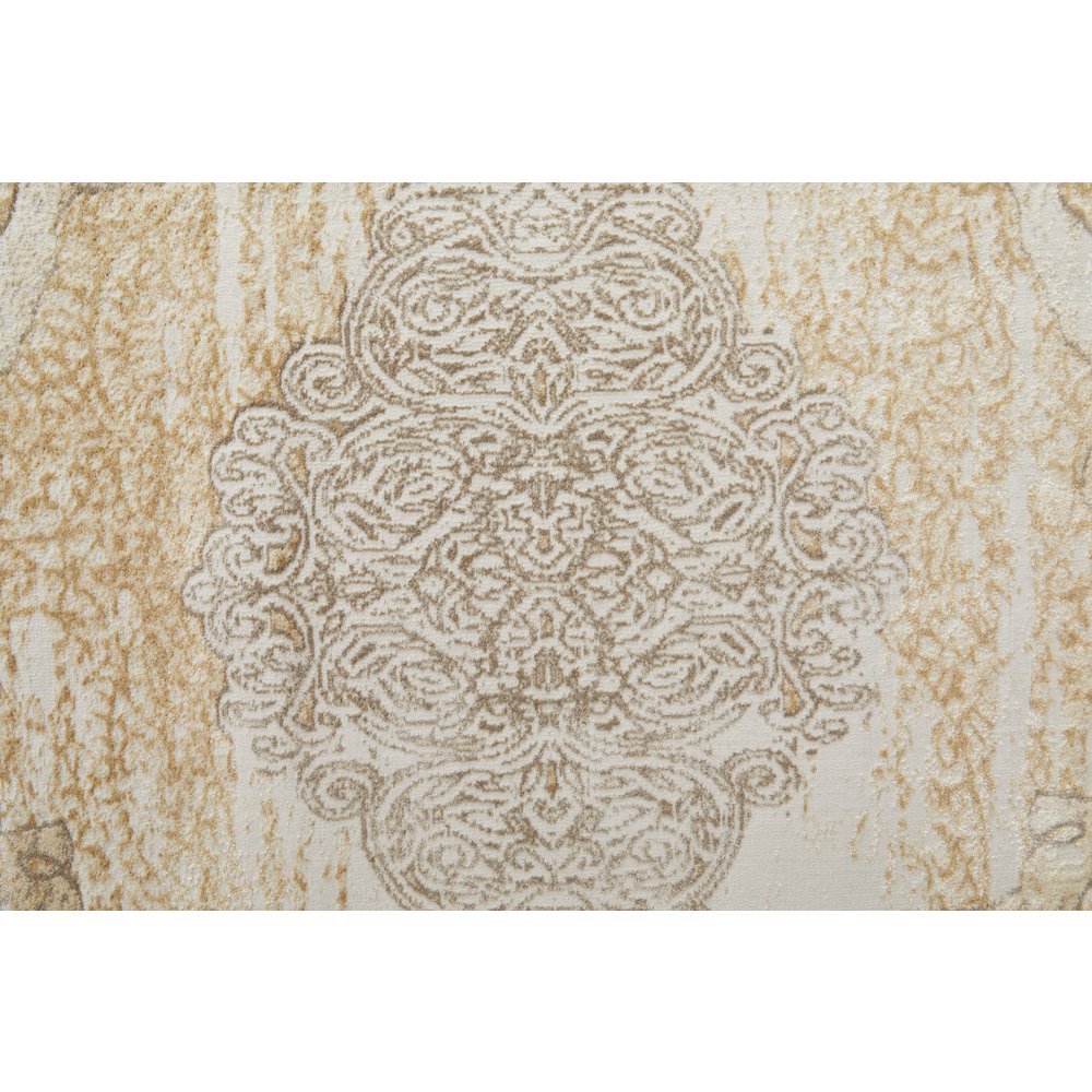 Celene Traditional Medallion, Silver/Tan/Gray, 9' x 12' Area Rug