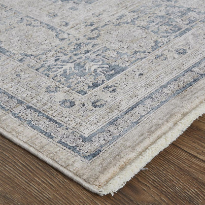 Marquette Rustic Persian Farmhouse Rug, Warm Gray, 7ft-10in x 9ft-10in Area Rug, MRQ3775FGRY000F71