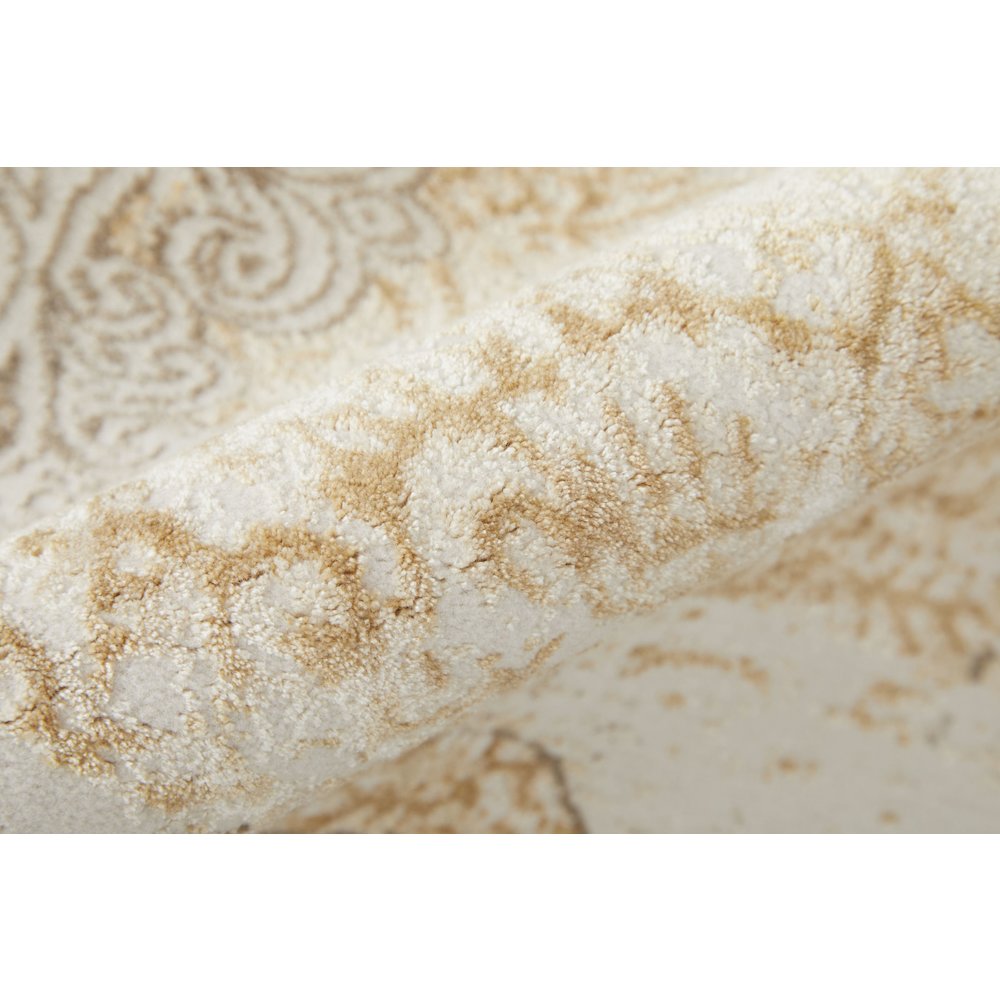 Celene Traditional Medallion, Silver/Tan/Gray, 9' x 12' Area Rug