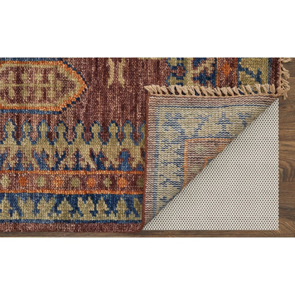 Fillmore Traditional Geometric, Red/Green/Blue, 3' x 5' Accent Rug