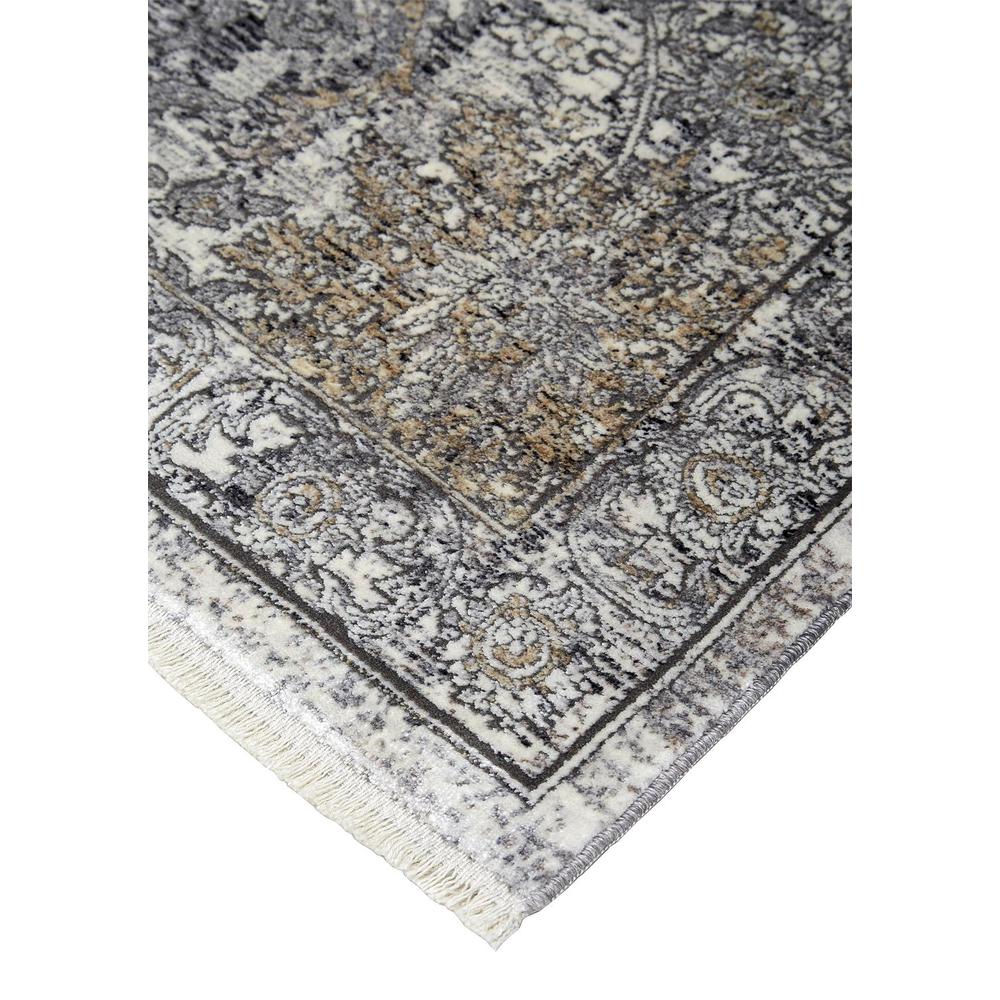 Sarrant Vintage Space-Dyed Rug, Pewter/Stone Gray, 9ft-6in x 12ft-7in Area Rug, 9193965FSND000H07