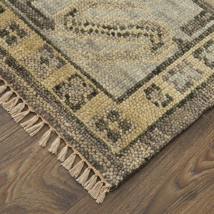 Fillmore Traditional Diamond, Brown/Gray, 2'-6" x 8' Runner