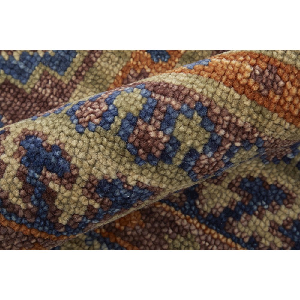 Fillmore Traditional Geometric, Red/Green/Blue, 3' x 5' Accent Rug