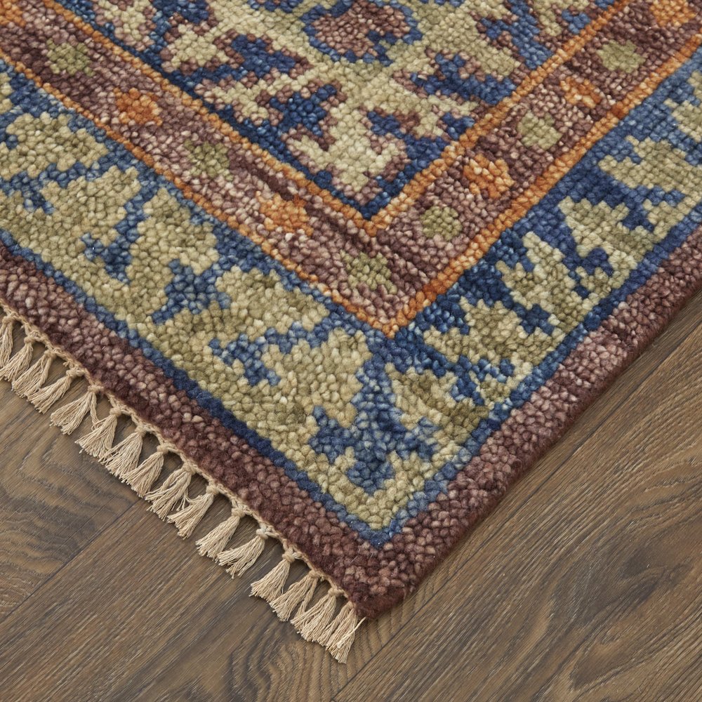 Fillmore Traditional Geometric, Red/Green/Blue, 3' x 5' Accent Rug