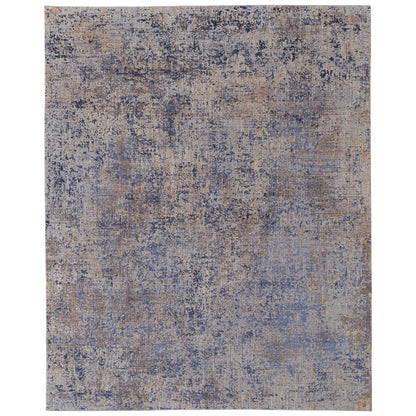 Pryor Modern Watercolor, Blue/Tan/Brown, 10' x 13' Area Rug