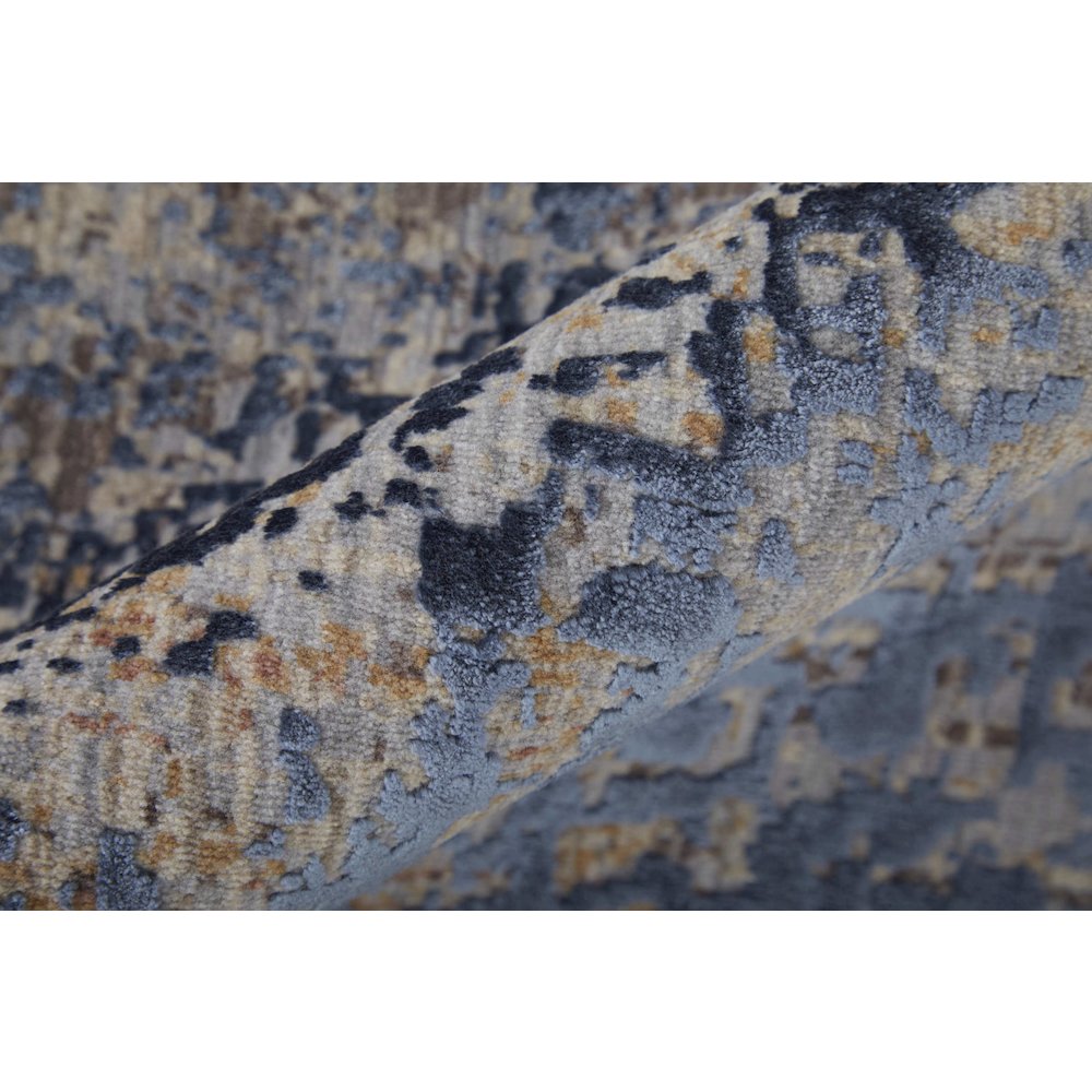 Pryor Modern Watercolor, Blue/Tan/Brown, 10' x 13' Area Rug