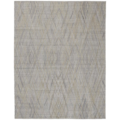 Elias Abstract Diamond Accent Rug, High/Low, Gray/Taupe, 3ft-6in x 5ft-6in, ELS6589FBLU000C50