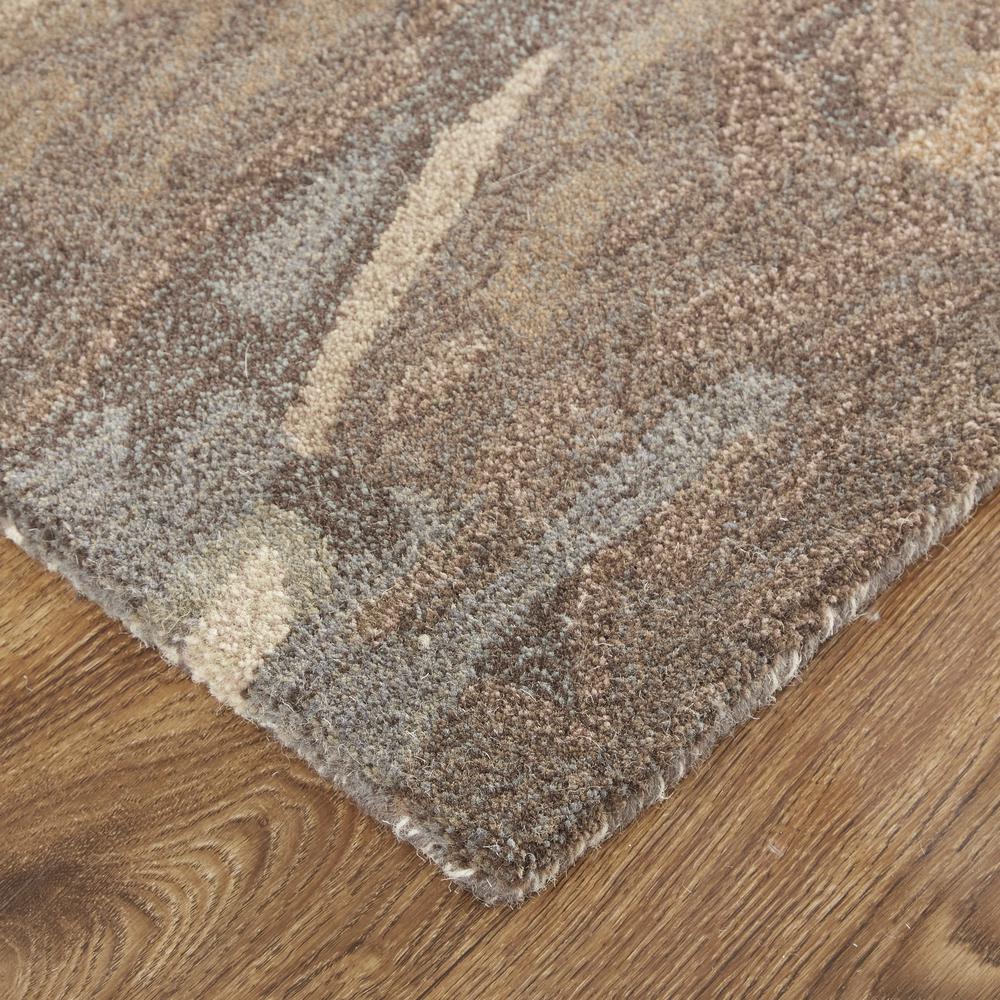 Amira Contemporary Watercolor Rug, Biscuit Tan/Morel Brown, 3ft-6in x 5ft-6in, AMI8632FBRN000C50
