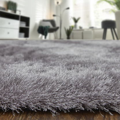 Indochine Plush Shag Rug Metallic Sheen, Amethyst Quartz, 3ft-6in x 5ft-6in, 4944550FSMYAMSC50