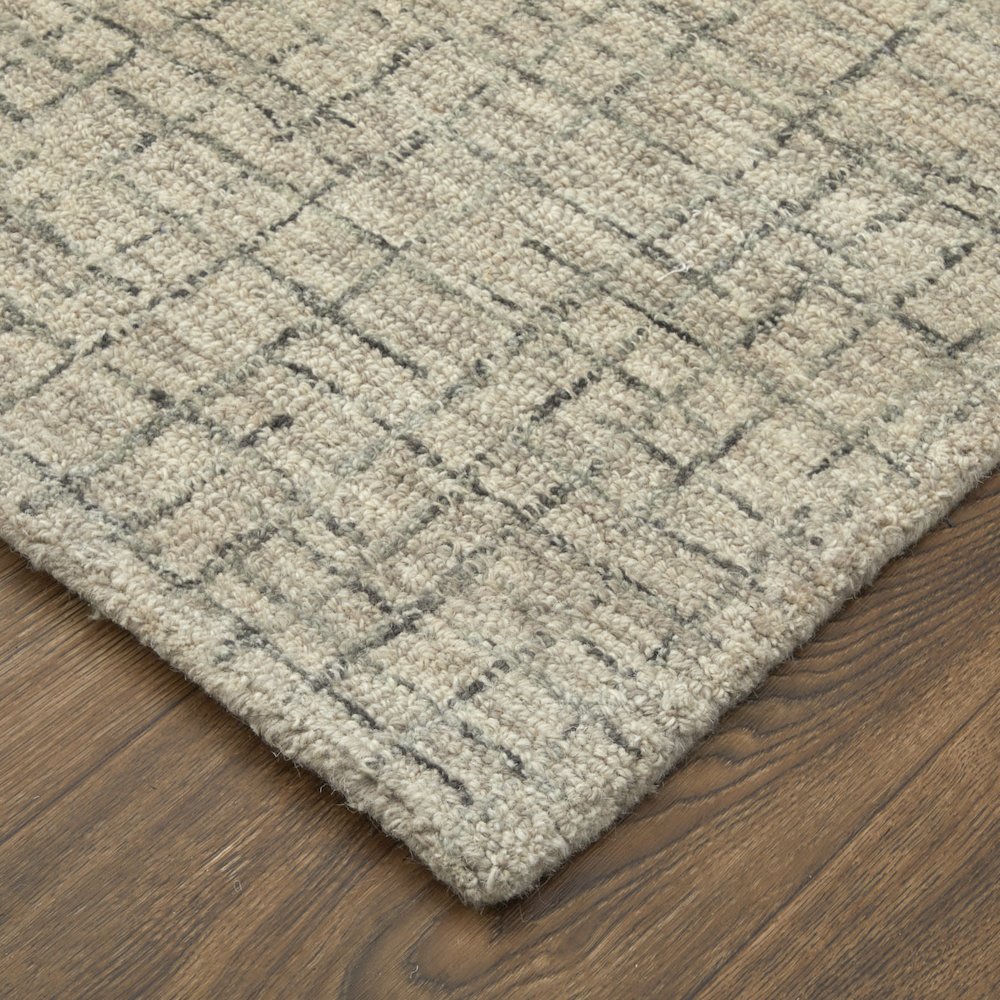 Belfort Modern Crosshatch Rug, Ivory Sand/Charcoal Gray, 2ft x 3ft Accent Rug, 8698667FIVY000P00