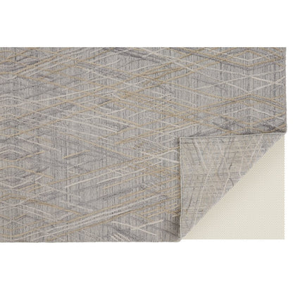 Elias Abstract Diamond Accent Rug, High/Low, Gray/Taupe, 3ft-6in x 5ft-6in, ELS6589FBLU000C50
