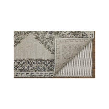 Kano Transitional Distressed, Ivory/Taupe/Gray, 7'-10" x 11' Area Rug