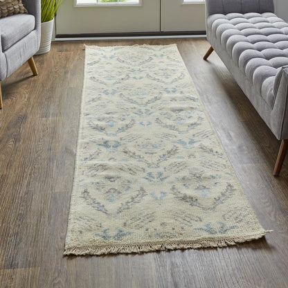 Beall Luxury Wool Rug, Arts and Crafts, Beige, 2ft - 6in x 8ft, Runner, BEA6711FBGE000I68