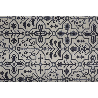 Fallon Rustic Farmhouse Rug, Flora/Fauna, Warm Dark Gray, 9ft x 12ft Area Rug, FLN8839FIVY000G00