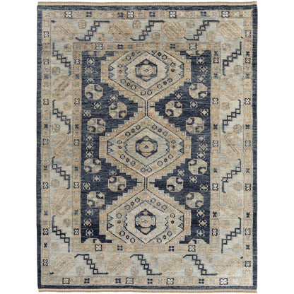 Fillmore Traditional Diamond, Blue/Ivory, 4' x 6' Accent Rug