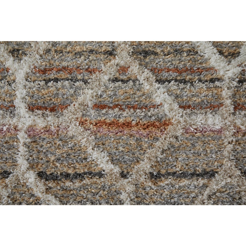 Mynka Transitional Diamond, Tan/Taupe/Ivory, 10' x 14' Area Rug
