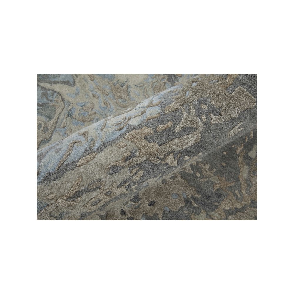 Zarah Modern Watercolor, Gray/Tan/Blue, 8' x 10' Area Rug