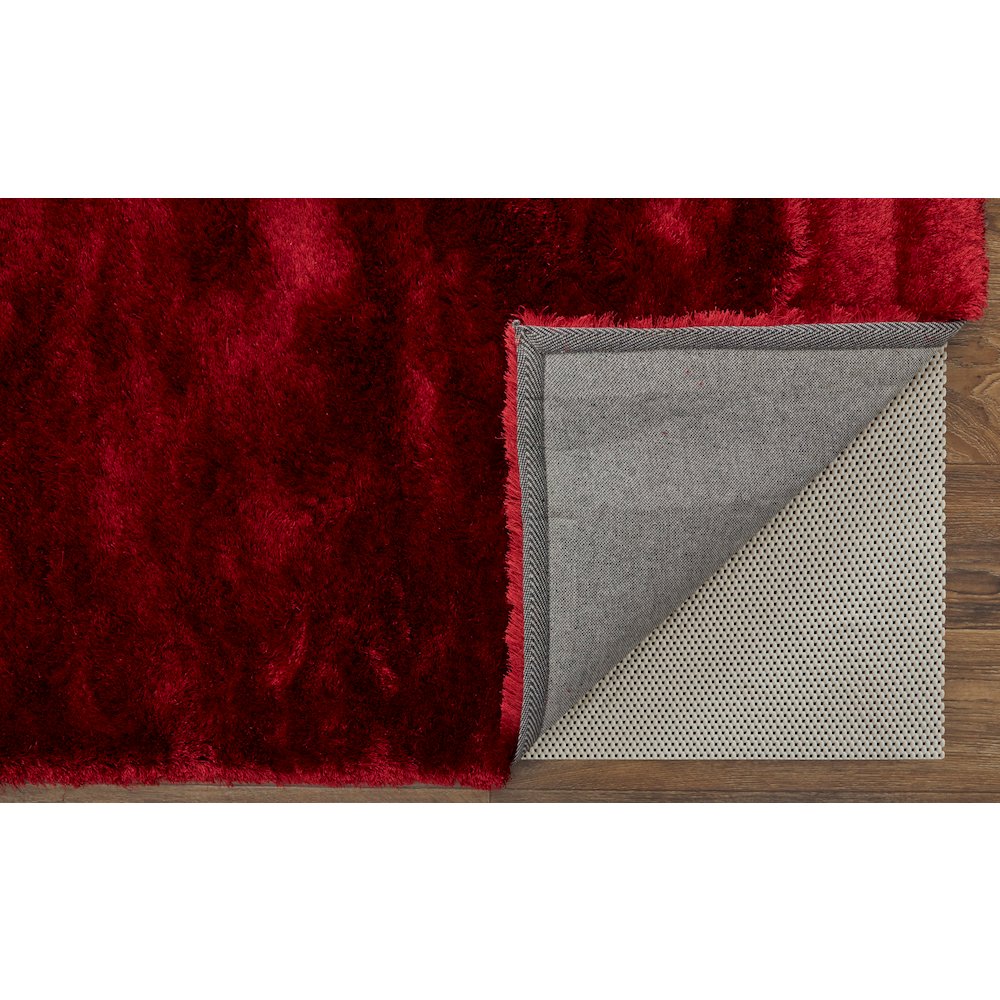 Indochine Plush Shag Rug with Metallic Sheen, Cranberry Red, 10ft x 10ft Round, 4944550FCBY000N95
