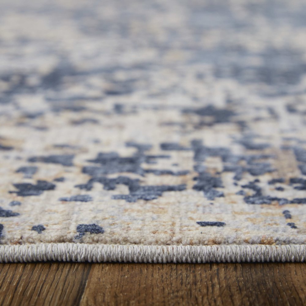 Pryor Modern Watercolor, Blue/Tan/Brown, 10' x 13' Area Rug