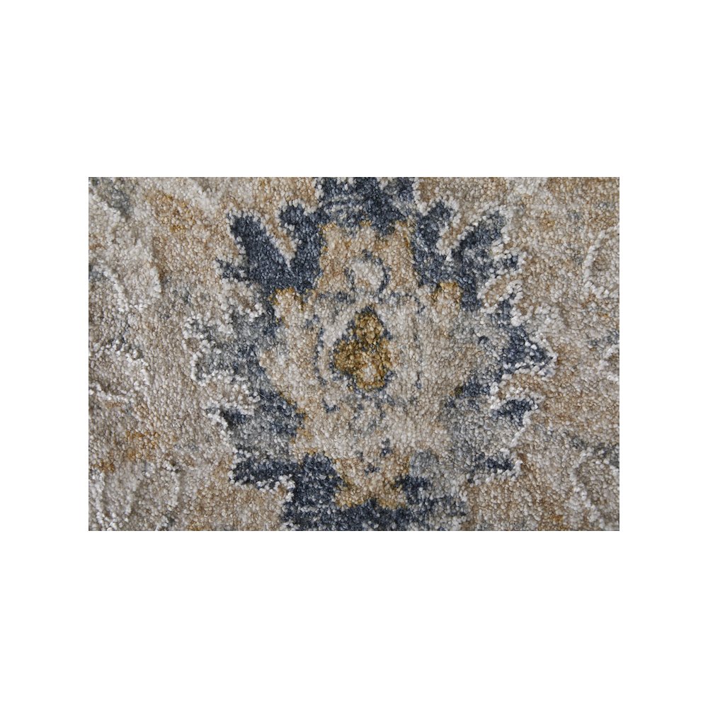 Pasha Transitional Floral & Botanical, Ivory/Taupe/Blue, 5' x 7'-6" Area Rug