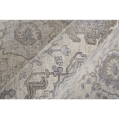Marquette Rustic Persian Farmhouse Area Rug, Beige/Warm Gray, 9ft-6in x 12ft-7in, MRQ3776FBGEGRYH07