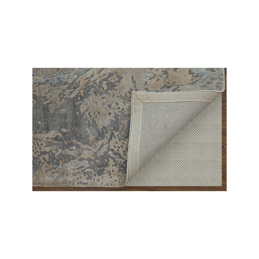 Zarah Modern Watercolor, Gray/Tan/Blue, 8' x 10' Area Rug