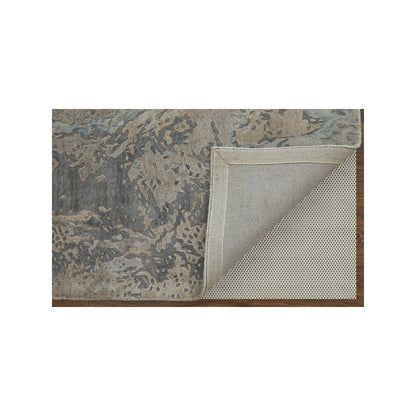 Zarah Modern Watercolor, Gray/Tan/Blue, 8' x 10' Area Rug