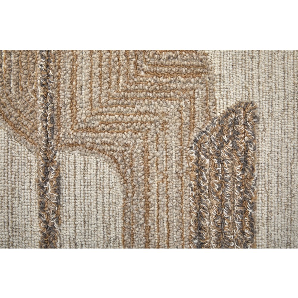 Pollock Modern Geometric, Ivory/Brown/Tan, 3'-6" x 5'-6" Accent Rug