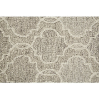 Belfort Transitional Trellis & Lattice, Gray/Ivory, 10' x 14' Area Rug