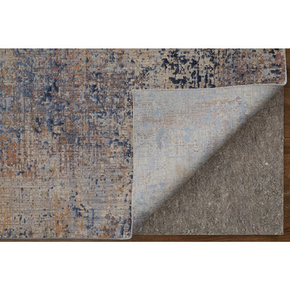 Pryor Modern Watercolor, Blue/Tan/Brown, 10' x 13' Area Rug