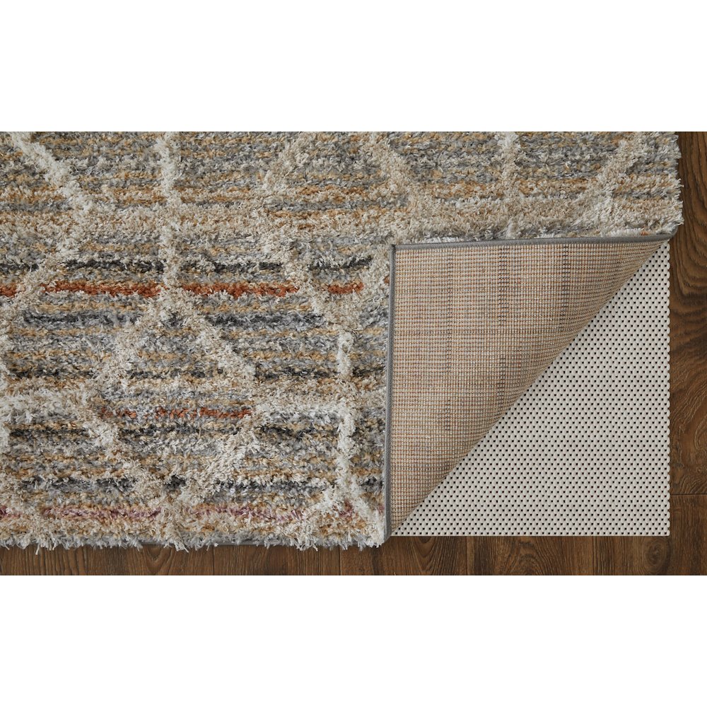 Mynka Transitional Diamond, Tan/Taupe/Ivory, 10' x 14' Area Rug