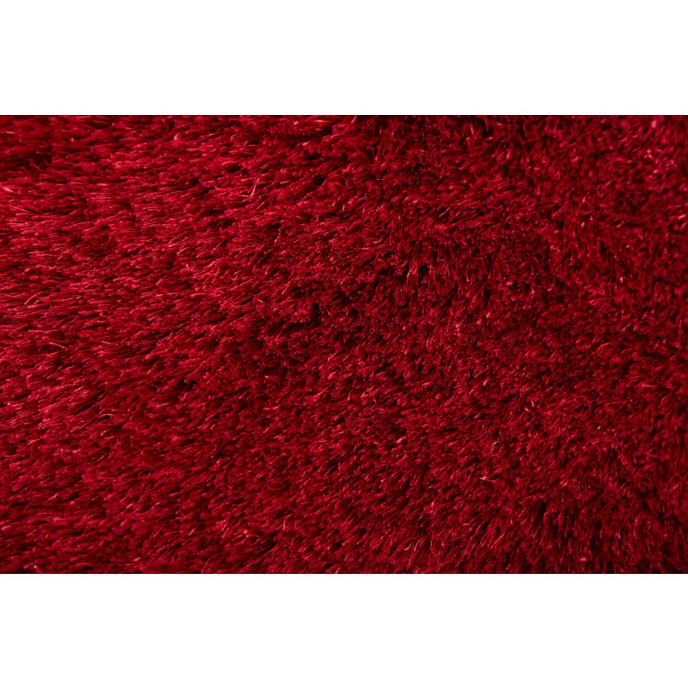 Indochine Plush Shag Rug with Metallic Sheen, Cranberry Red, 10ft x 10ft Round, 4944550FCBY000N95