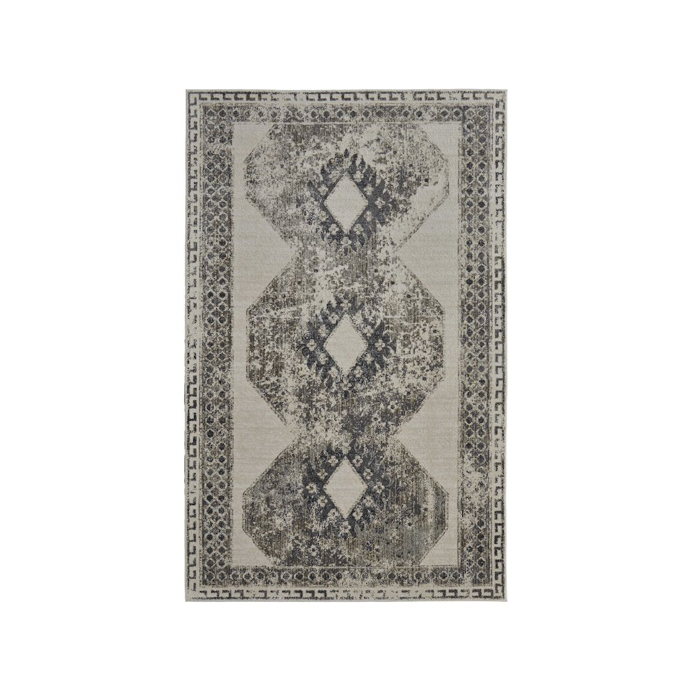 Kano Transitional Distressed, Ivory/Taupe/Gray, 7'-10" x 11' Area Rug