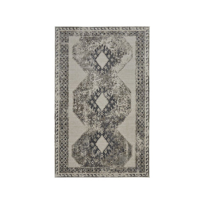 Kano Transitional Distressed, Ivory/Taupe/Gray, 7'-10" x 11' Area Rug