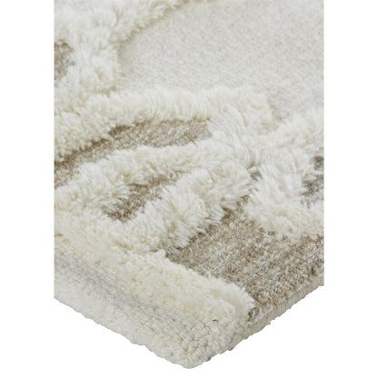 Anica Moroccan Wool Rug w/Ornamental Diamonds, Ivory/Tan, 10ft x 14ft Area Rug, ANC8011FIVY000H00