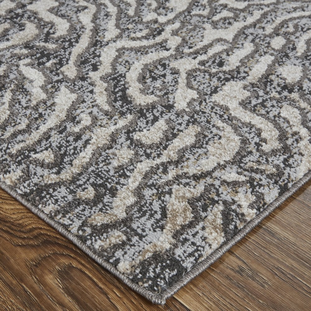 Vancouver Modern Abstract, Gray/Taupe/Ivory, 1'-8" x 2'-10" Accent Rug