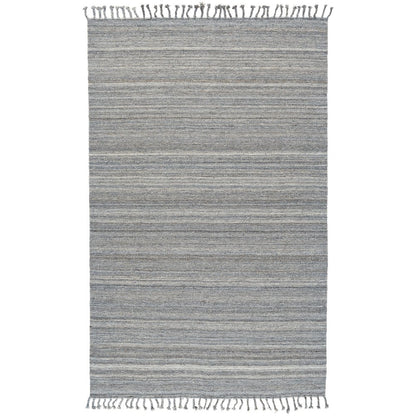 Brady Transitional Stripes, Gray/Blue/Ivory, 5' x 8' Area Rug